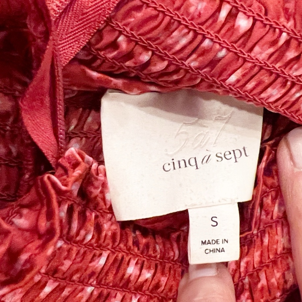 Cinq a Sept Kimiko Smocked Silk Top - Picture 9 of 13